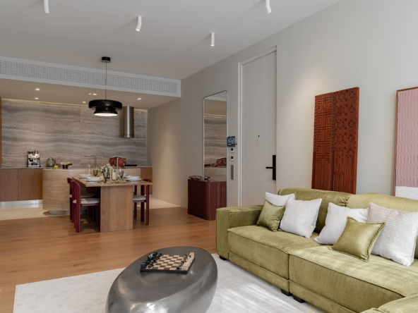 Kitchen and living area