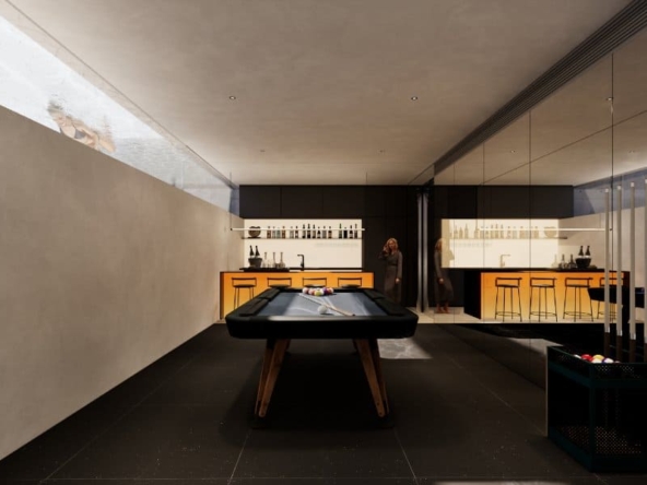 STR 0225 Type E 6 Games room concept with widow to pool