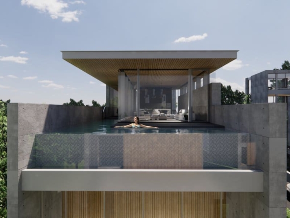 STR 0330 Type A Exterior view back to the front of the villa 6